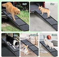 Snagle Paw 170 cm összecsukható kutyarámpa autóhoz csúszásmentes tapadós szőnyeggel teherautóhoz SUV-hoz 110 kg-ig 6