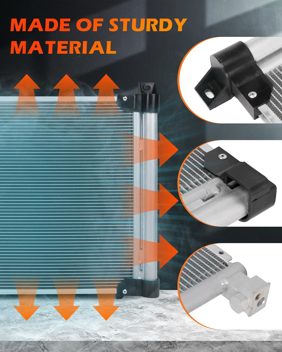 OCPTY Aluminum A/C Condenser Replacement Fit for 2013-2018 for Nissan for Sentra 1.8L