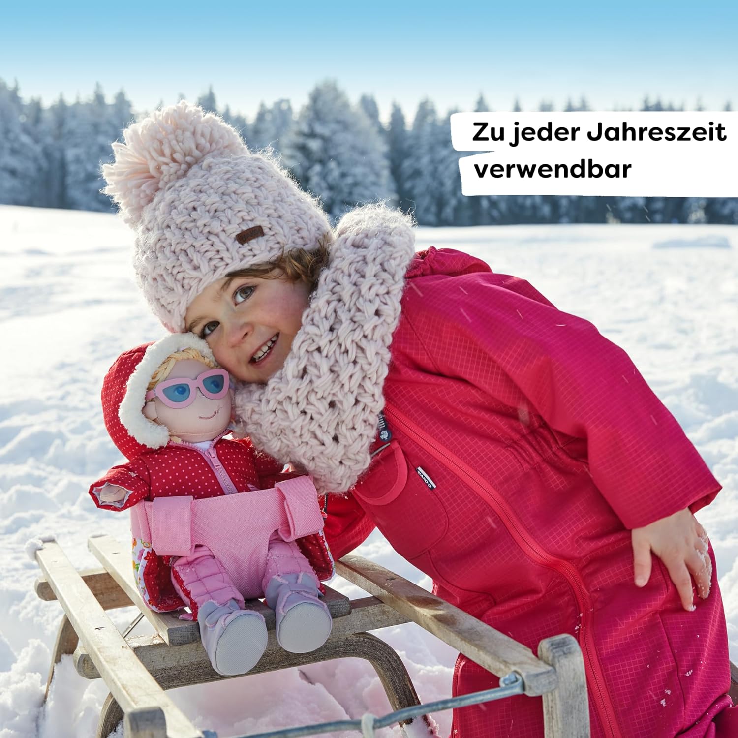 HABA Soft Doll Bike Seat – Baby Doll Accessories for Toddler and Seat Attachment for Scooters, Trikes & Bikes for Toddlers 18+ Months, Fits Most Plush Toys Up to 15” Pink/Red image 4 of 7 B07JG8TY5T