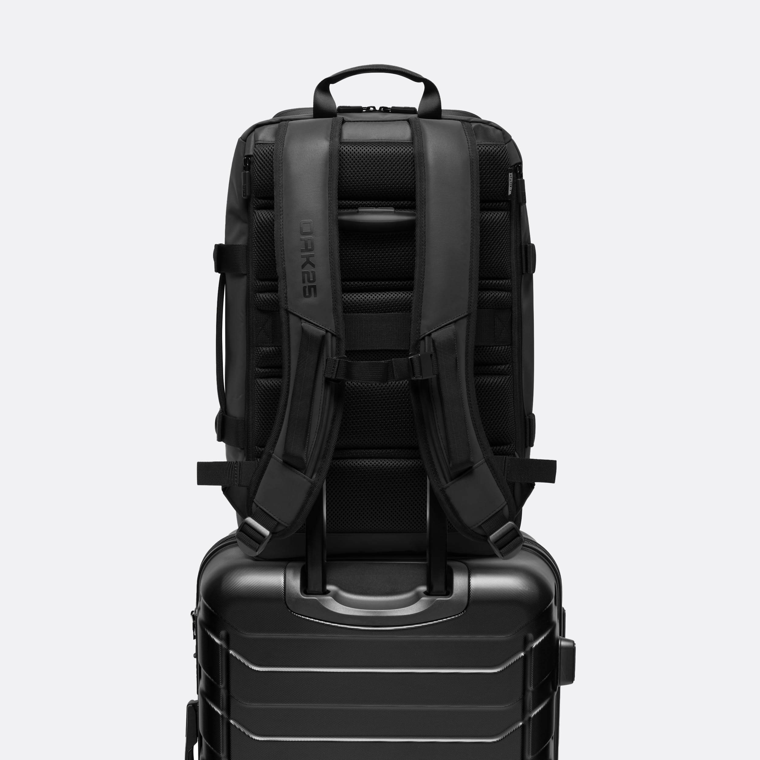 OAK25 Zaino Grande da Uomo & Donna Nero - Luminite Daybag - Zaino Riflettente per Bicicletta e Lavoro - Con Scomparto per Laptop - Idrorepellente