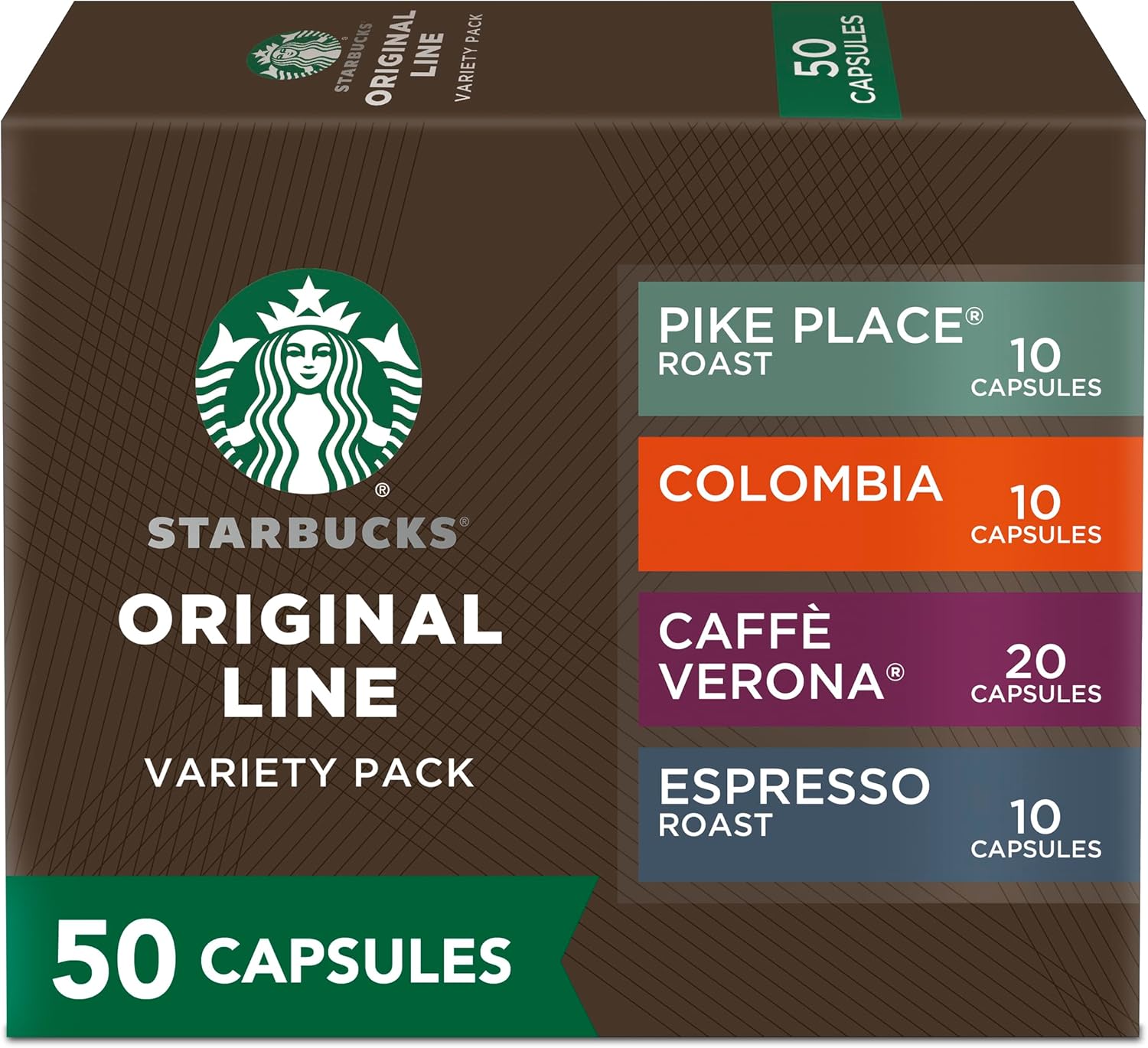 Starbucks by Nespresso, Intense Variety Pack (50count single serve