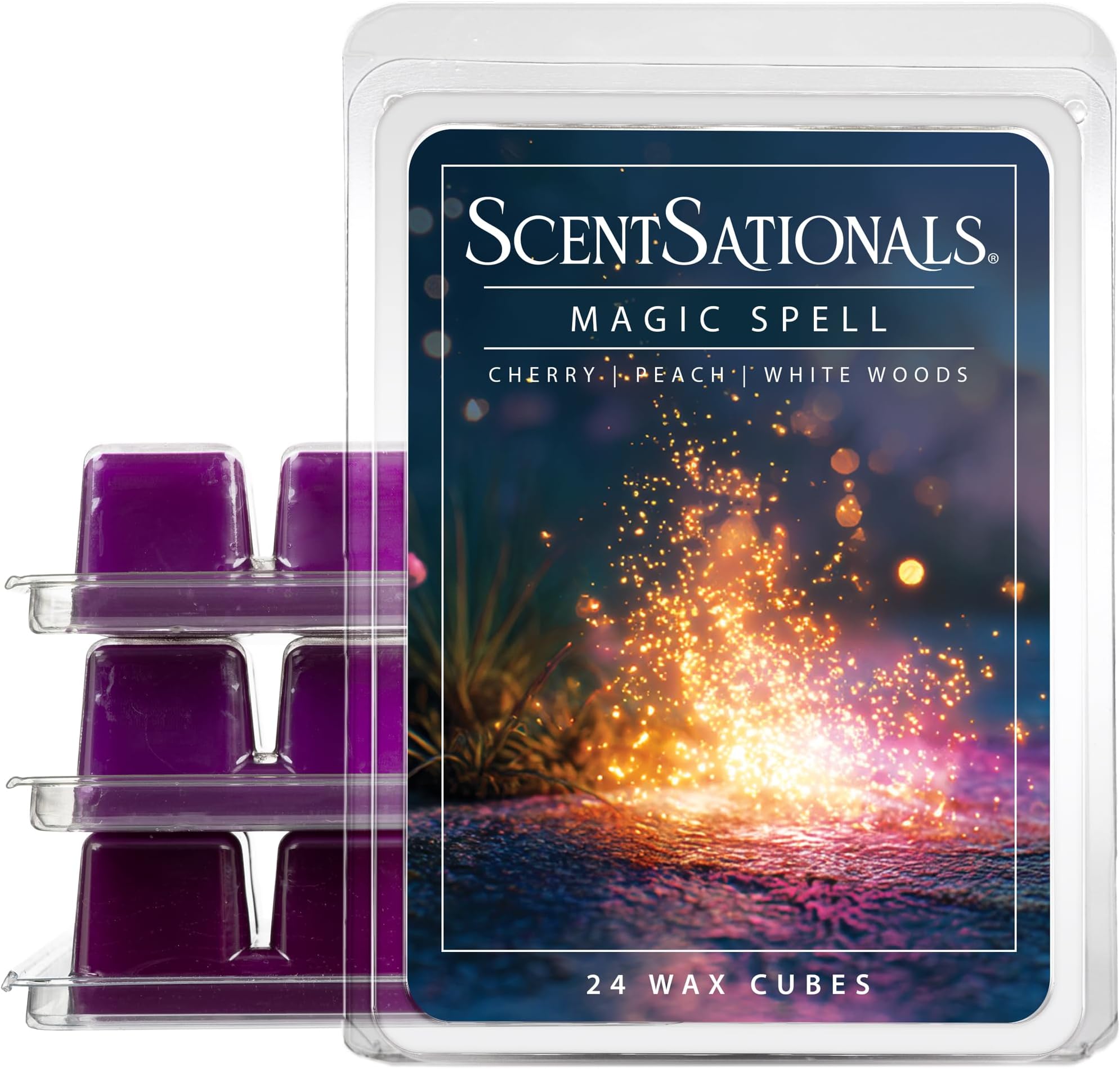 Wax Melts, Wax Cubes Strong Scent - Magic Spell - Long Lasting Scented for Warmer, 10oz (24-Cubes)