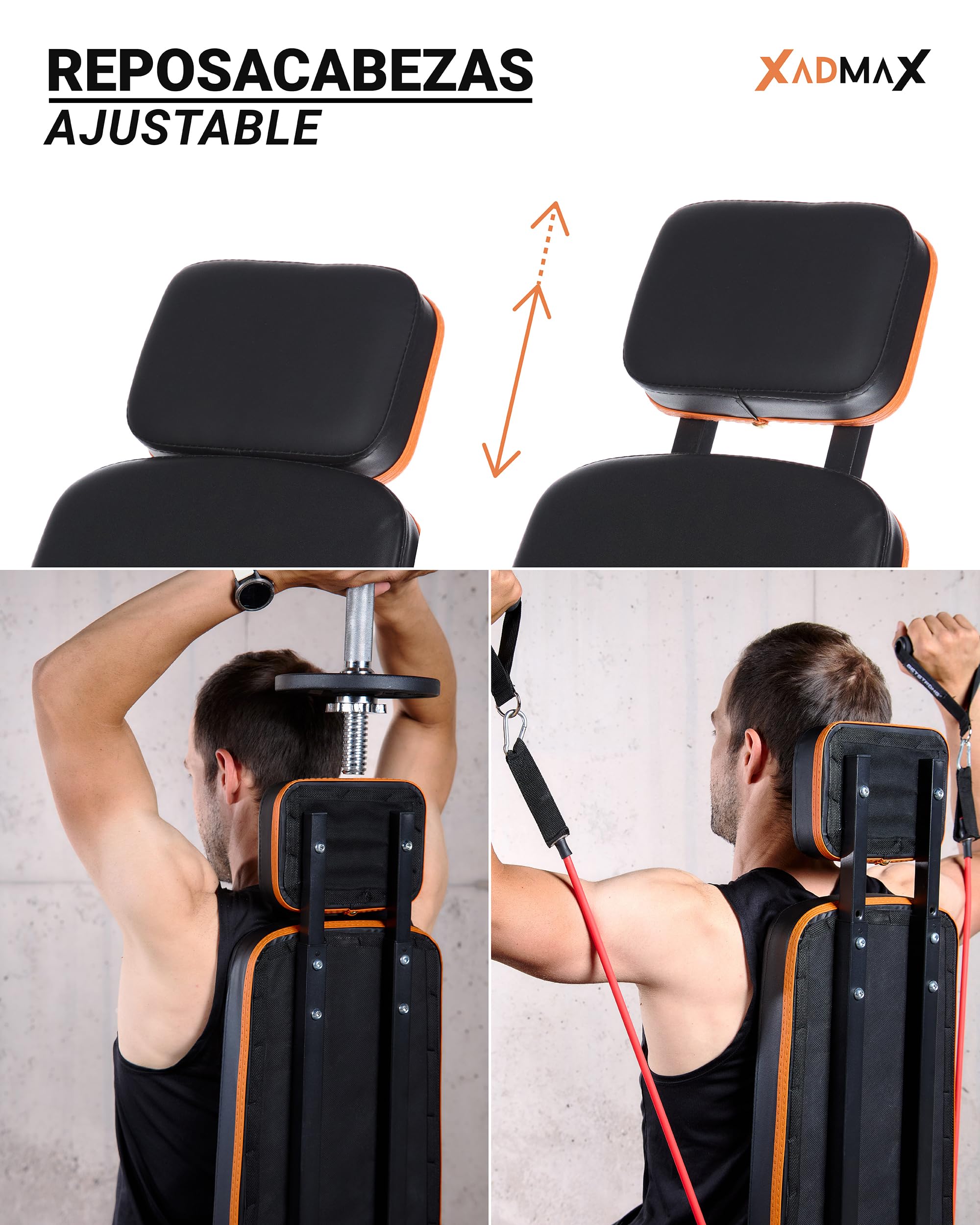 Banco Musculación Plegable, Banco Gimnasio en Casa - Soporta 360 KG Reales, Muy Robusto y Resistente, Ideal para Ejercicio en Casa, Fácilmente Plegable, Press Banca, Maquina Gimnasio, Home Gym