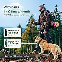 Vista 5 de Collar de choque para perro con 10 niveles de pitido, 2680 pies, 4 modos, collar eléctrico de entrenamiento para perros con control remoto, Verde