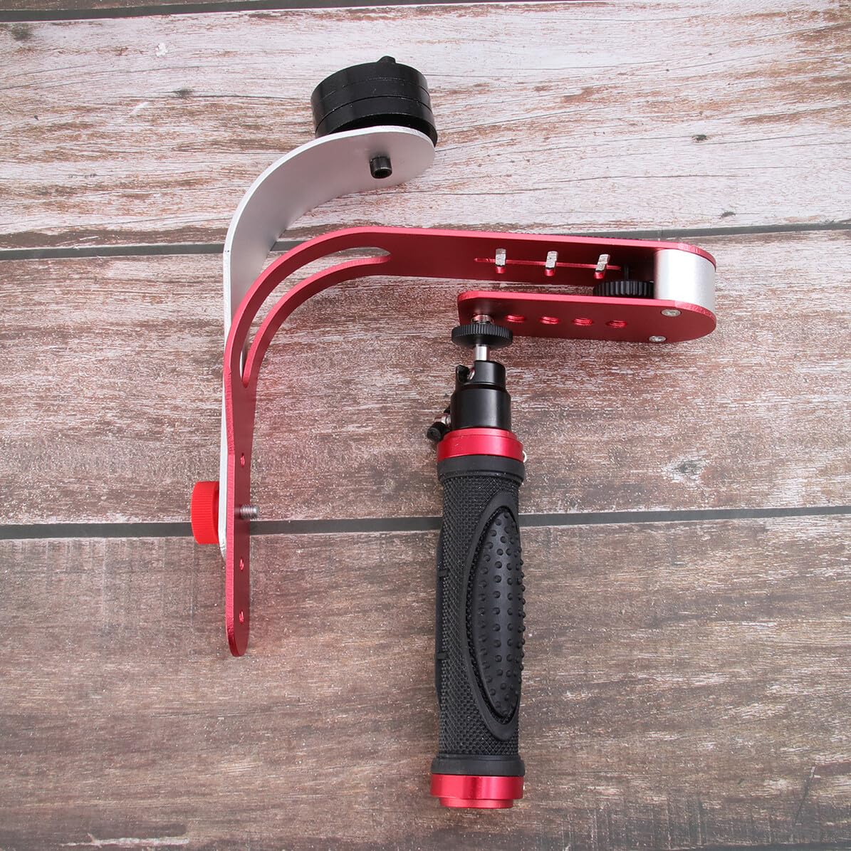 Stabilizzatore Rosso di Lega Fotocamera Alluminio Dslr a per in Bassa Portatile Leggero Angolazione Video in Movimento e Riprese