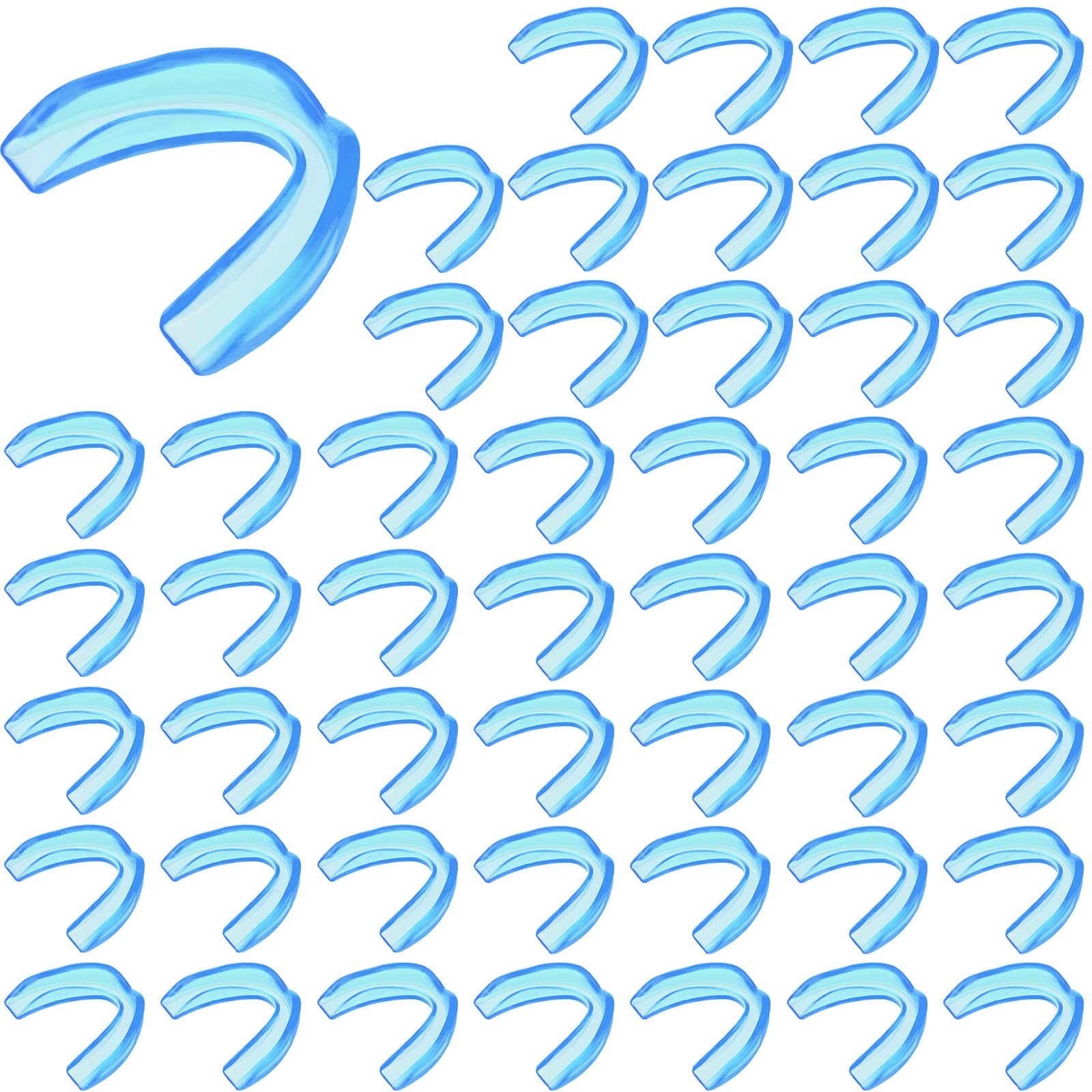 Kathfly 50 Pcs Football Mouth Guards Bulk Sports Mouth Pieces Protection Silicone Athletic Braces Football Accessories Teeth Armor Adult Teenager