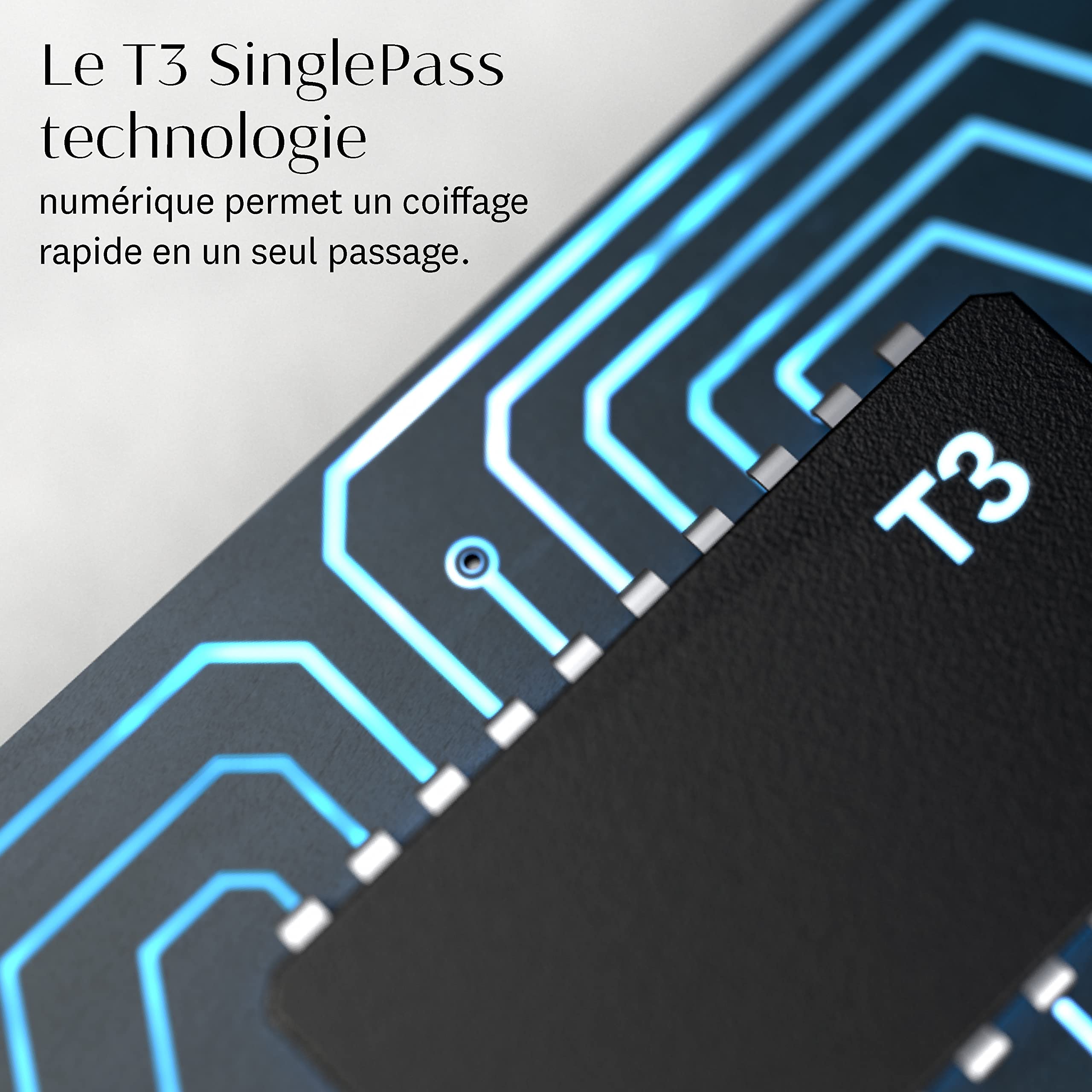 T3 Single Pass Curl Fer à Boucler Professionnel Fer à Boucler et à Onduler en à Cylindre Long avec Réglages de Chaleur Adaptables pour des Boucles et des Ondulations Lisses et Brillantes
