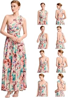 Women's Convertible Bridesmaid Dress Infinity Multi-Way Wrap Gowns Twist Wrap Dresses 02410