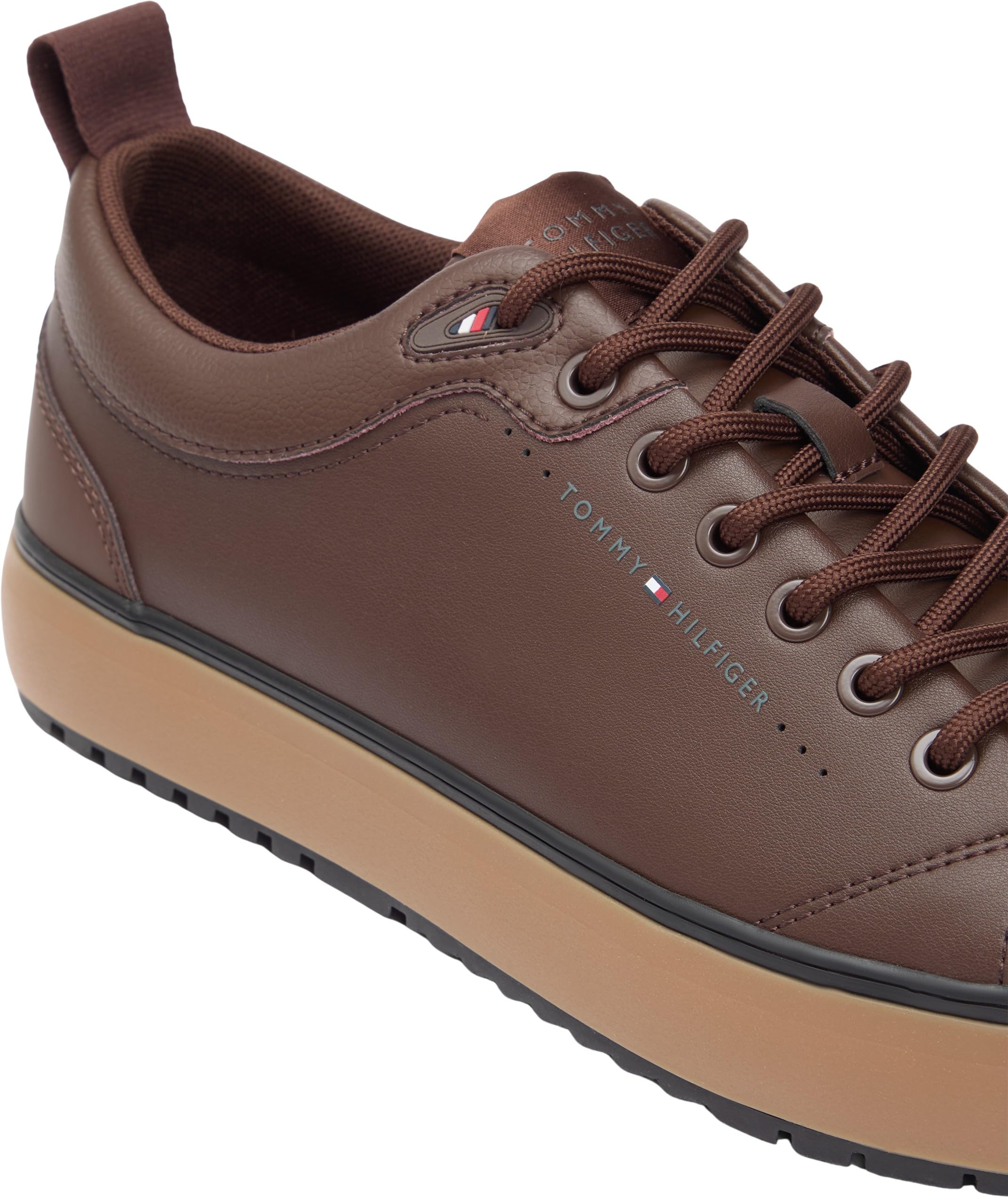 Tommy Hilfiger Harlem Core Cleat Lth Mix Fm0fm05702, Basso Top Uomo