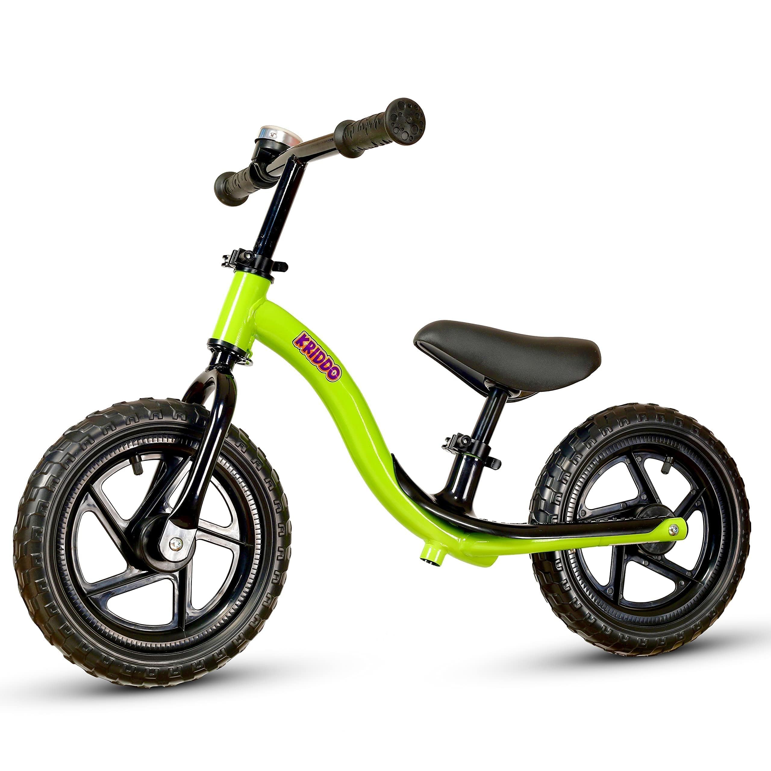 KRIDDO Toddler Balance Bike 2 Year Old, Age 24 Months to 5 Years Old, Early Learning Interactive Push Bicycle with Steady Balancing, Gift Bike for 2-5 Boys Girls, Green