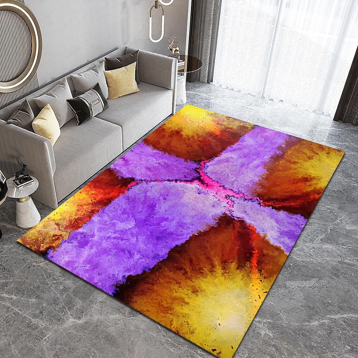 Tapis flanelle 120x160 cm pour couloir cuisine et chambre d'enfant