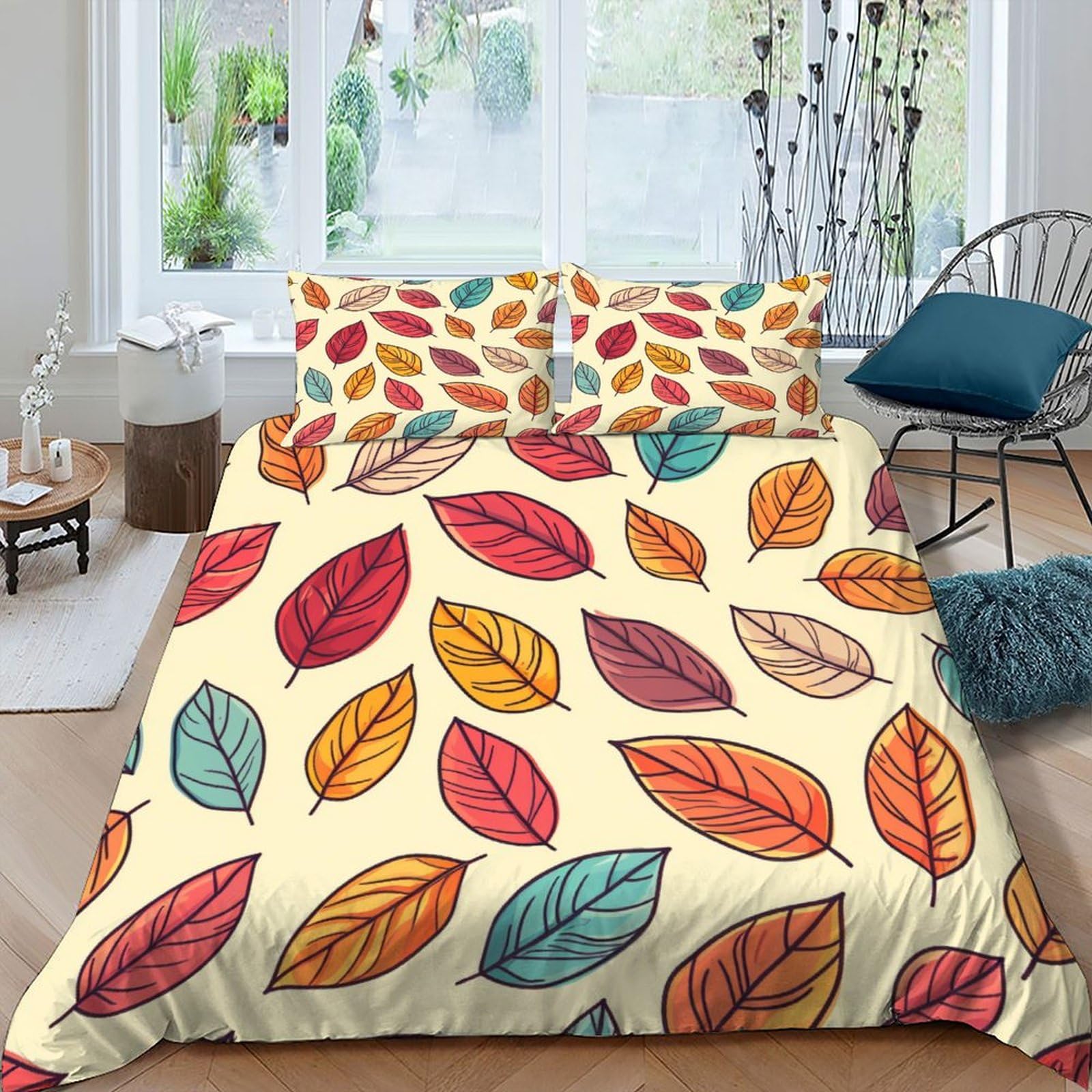 Housses de couettes hypoallergéniques anti-plis fleurs microfibre 3D