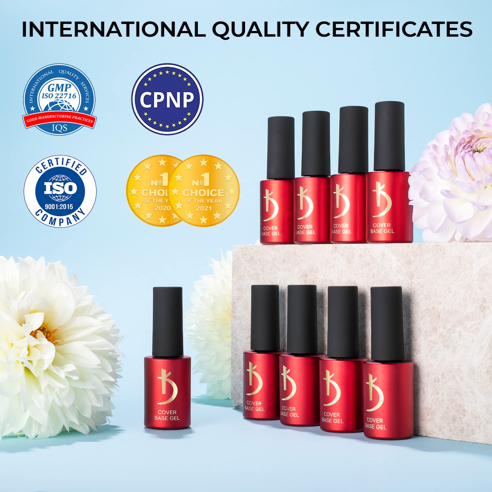 Kodi Professional - Vernis Semi Permanent - Laiteux Lilas Brillants Flocons Camouflage - Vernis gel uv semi permanent gel ongle -7ml- Base Gel Cover Milky Lilac Flakes - Base Coat