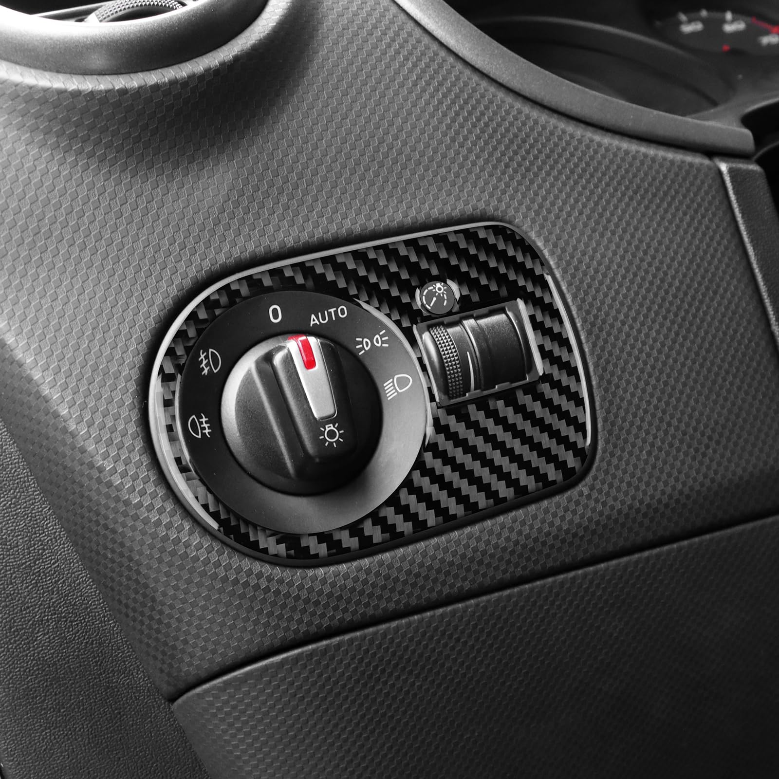 KUNGKIC Fibra Carbono Cubierta Faro para Seat León Mk2 1P 2005-2012 | Fibra de carbono, Accesorios decorativos interior, Incluye regalo