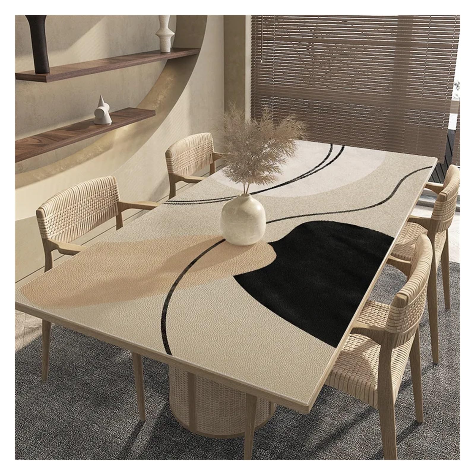 Sottomano da scrivania in pelle, tovaglia impermeabile antiolio, copertura rettangolare e tovagliette for ufficio e casa(Color 2,90x90cm)