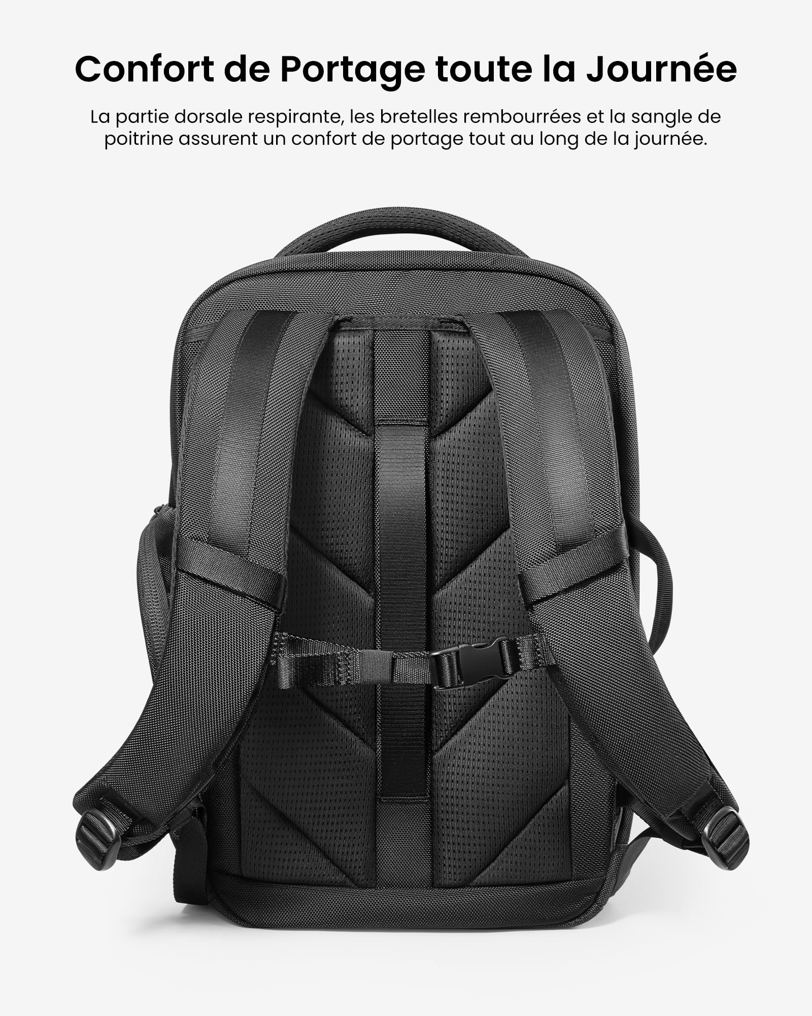 tomtoc X-Pac Sac à Dos 28L pour Ordinateur Portable pour Hommes