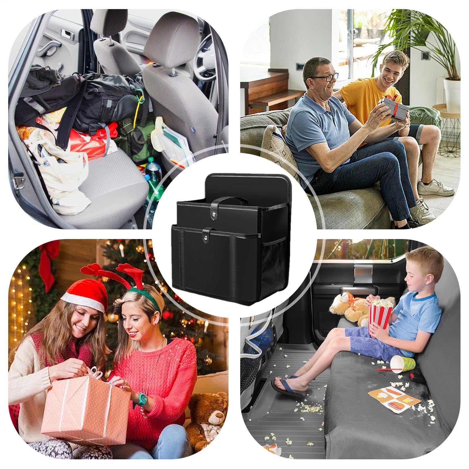 Organizzatore per sedile posteriore per auto, scatola di immagazzinaggio di grande capacità, organizer per auto dietro i sedili, per SUV, camion, veicoli, viaggi su strada, campeggio, spostamenti,