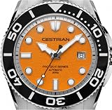 Cestrian Pro Dive 42mm Automatic Men’s Watch – Orange Dial, 316L Stainless Steel Case & Bracelet, 300m Water Resistant - 3