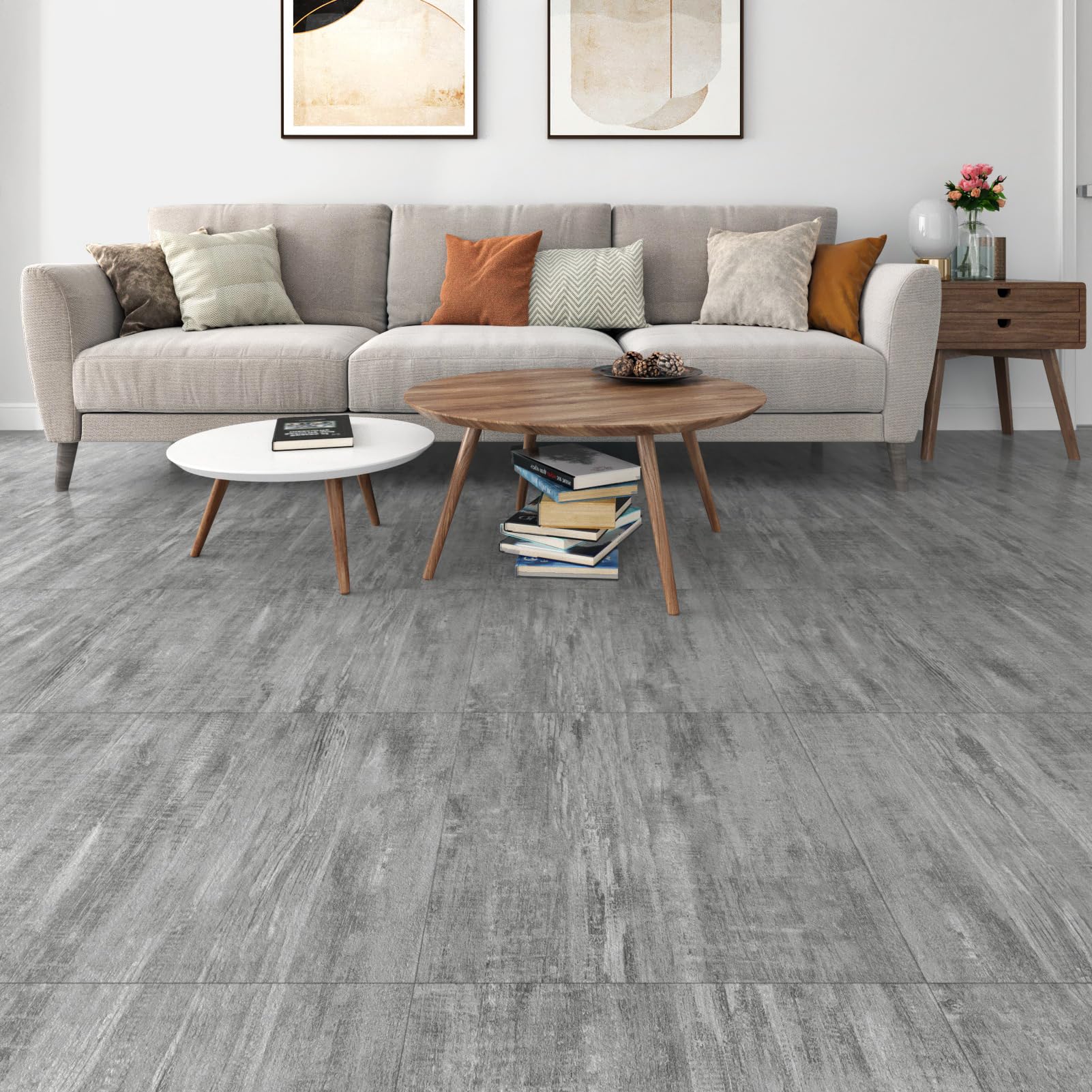Peel And Stick Floor Tile Yenhome 36X6 Peel And Stick Wood Look