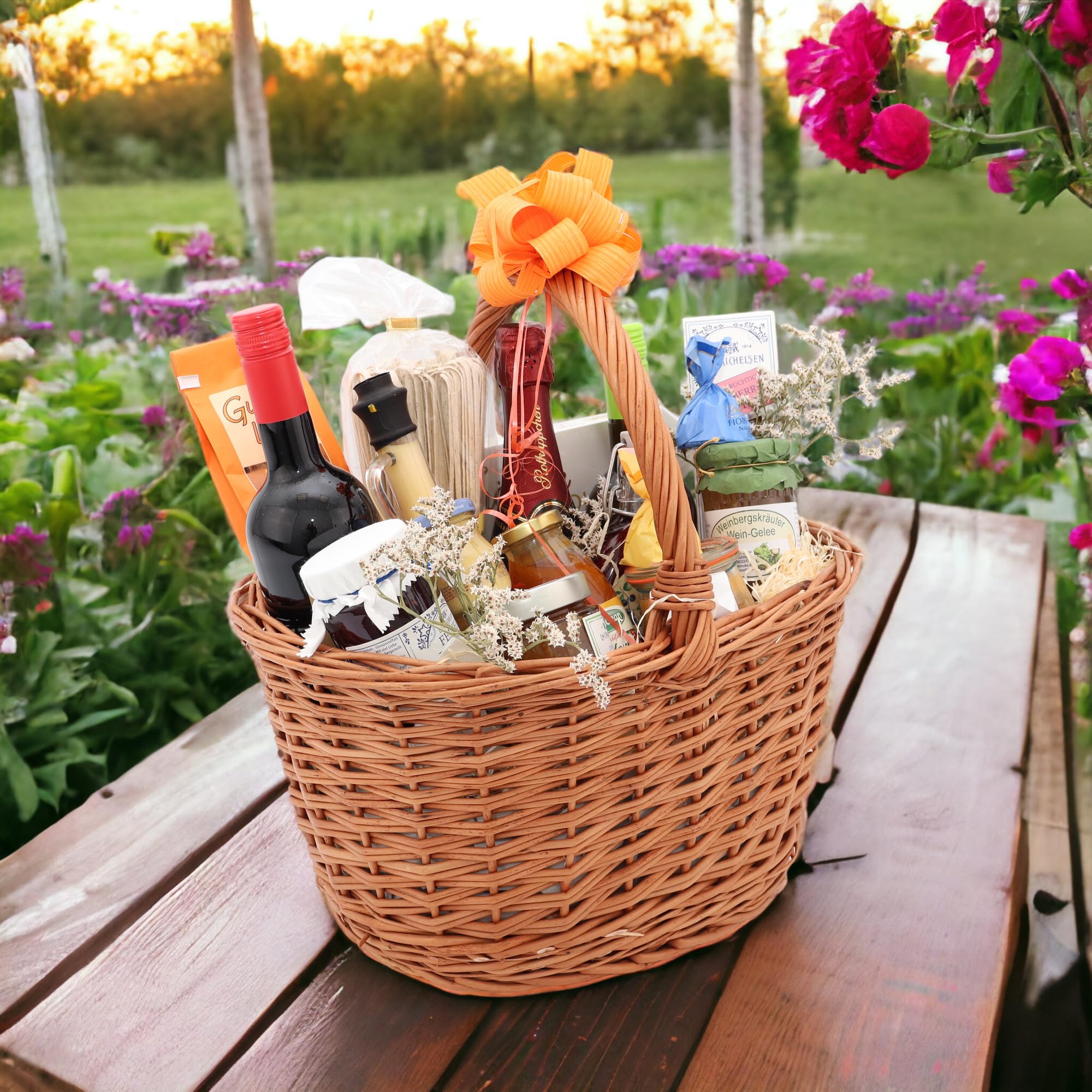 Gourmet Schlemmerkorb | Hochwertiger Geschenkkorb mit delikaten Leckereien | Perfektes Präsent für Genießer | Schön verpacktes Geschenkset | Ideal für besondere Anlässe