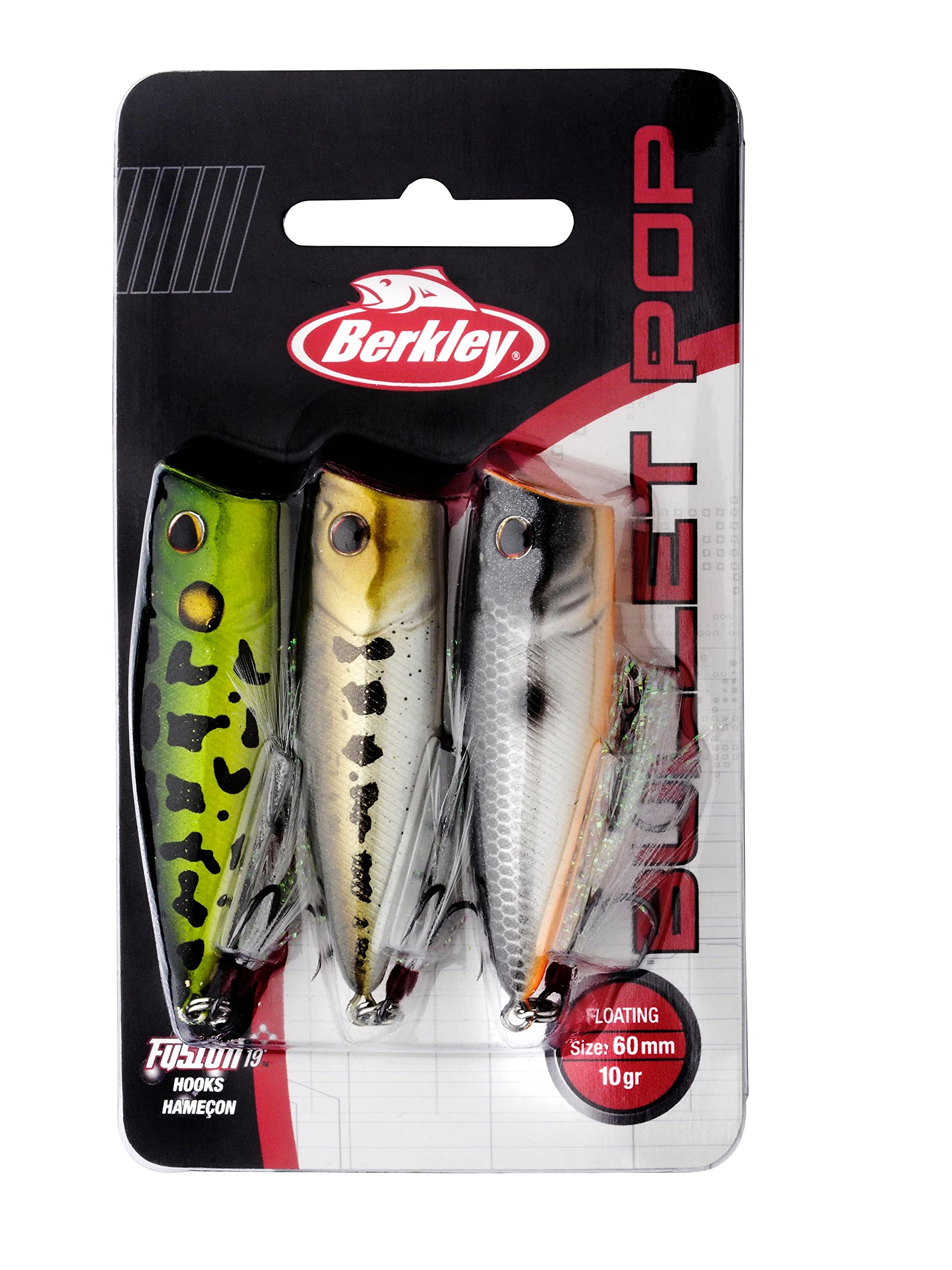 Berkley Unisex Adult Bullet Pop Hard Bait Assorted, 60 mm
