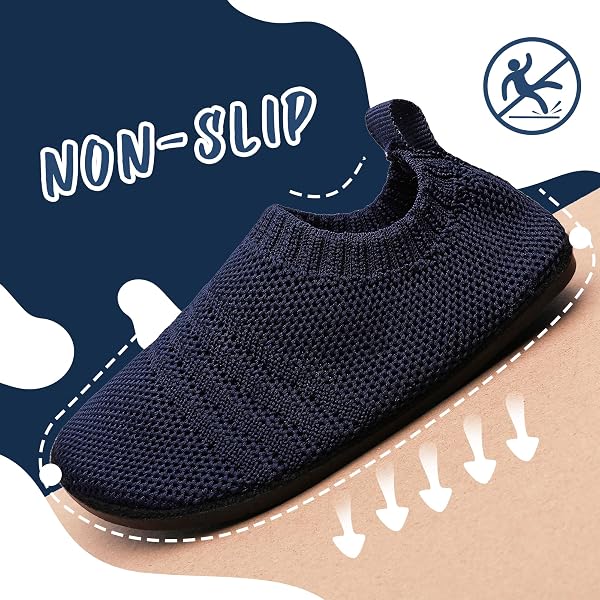 Sosenfer Hausschuhe Kinder Junge und Mädchen, Barfuß Kinderhausschuhe, Rutschfeste & Atmungsaktiv Unisex turnschläppchen - 5