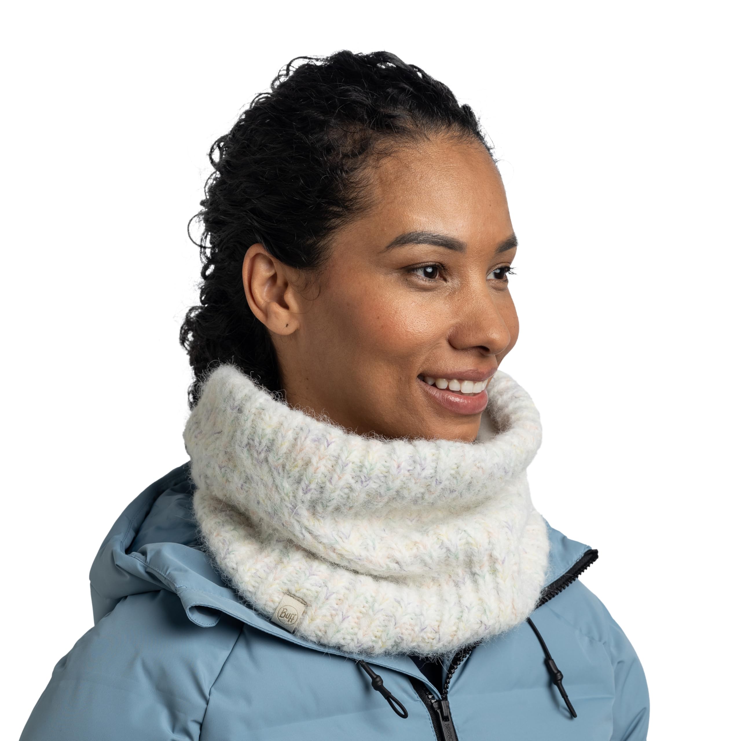 Buff Braga de Cuello Knitted & Fleece Mujer Adulto, Frio Extremo, Practico, Versatil, Moda, Aislamiento Termico, Comodo, Talla Única