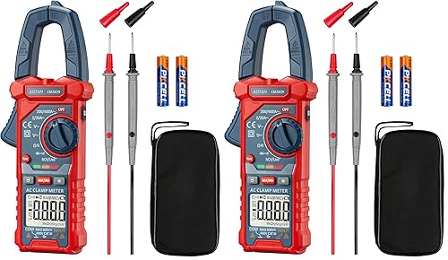 Miniatura 13 de AstroAI Multímetro de Pinza Digital 2000 Cuentas Probador de Voltaje y Amperaje con Rango Automático con Voltaje CA/CC, Corriente CA, Resistencia
