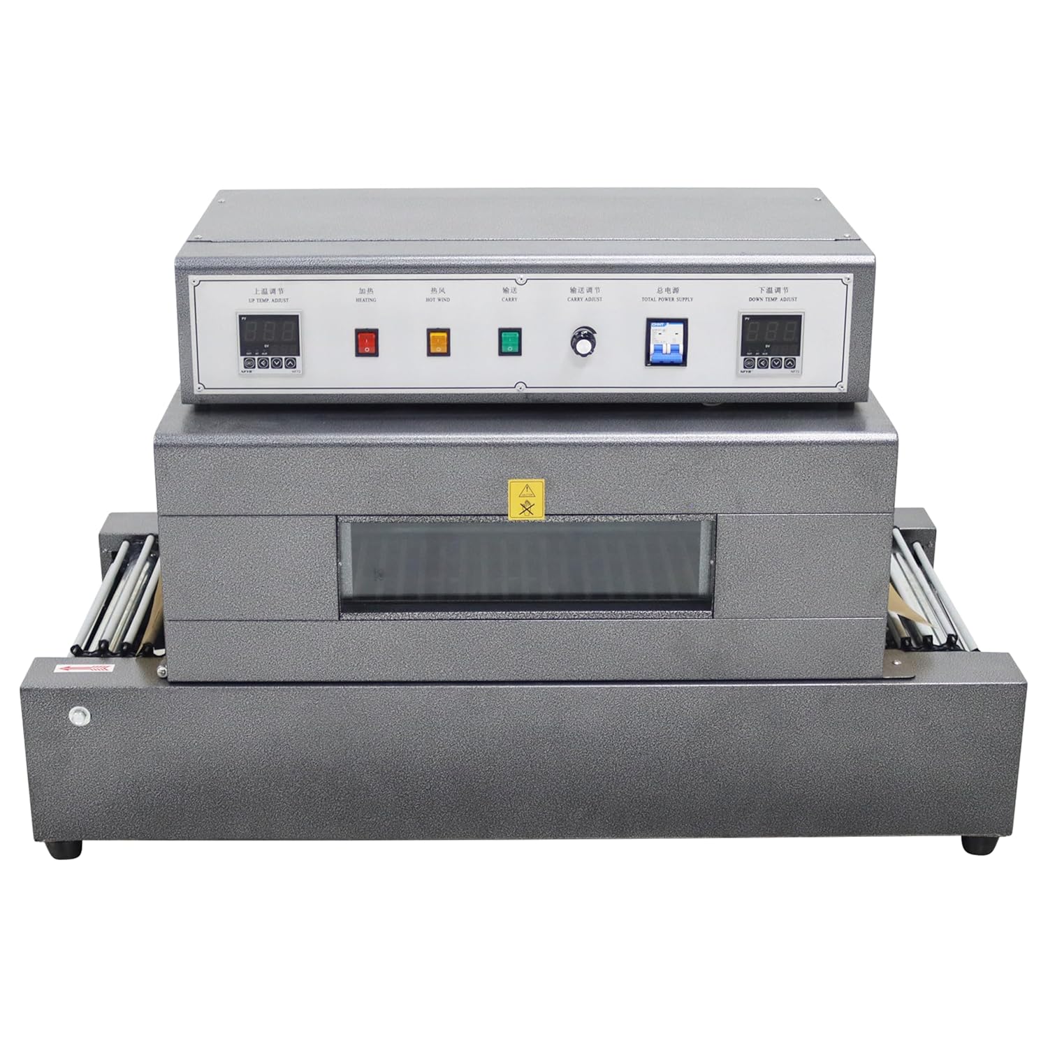 TECHTONGDA Heat Shrink Wrapping Machine Thermal Shrink Packaging, Chain Conveyor 22LB Max Load, 220V 5500W Commercial & Industrial Use