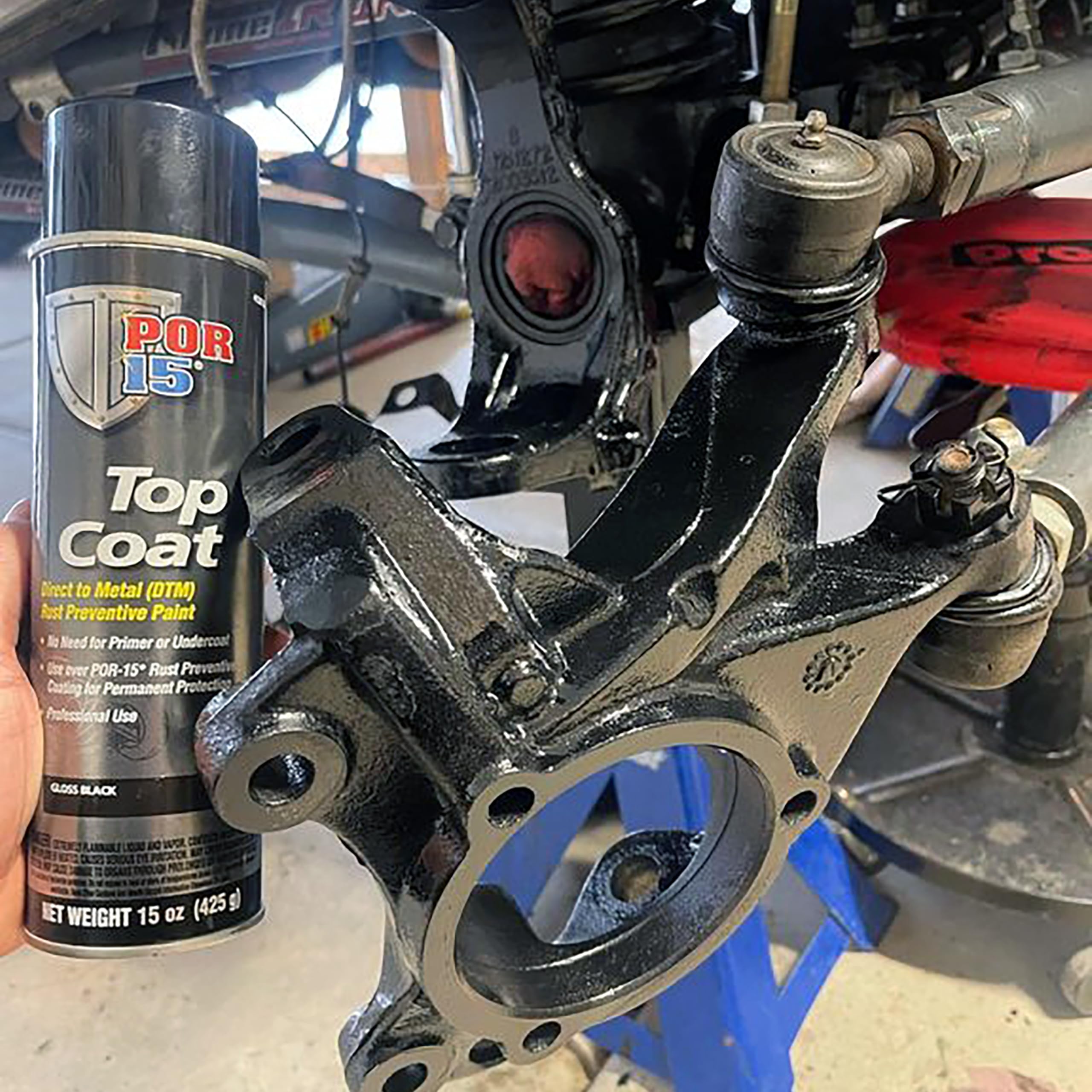 POR-15 6 PK, Black Gloss, Top Coat Automotive Spray Paint, 90 oz (Pack of 6)