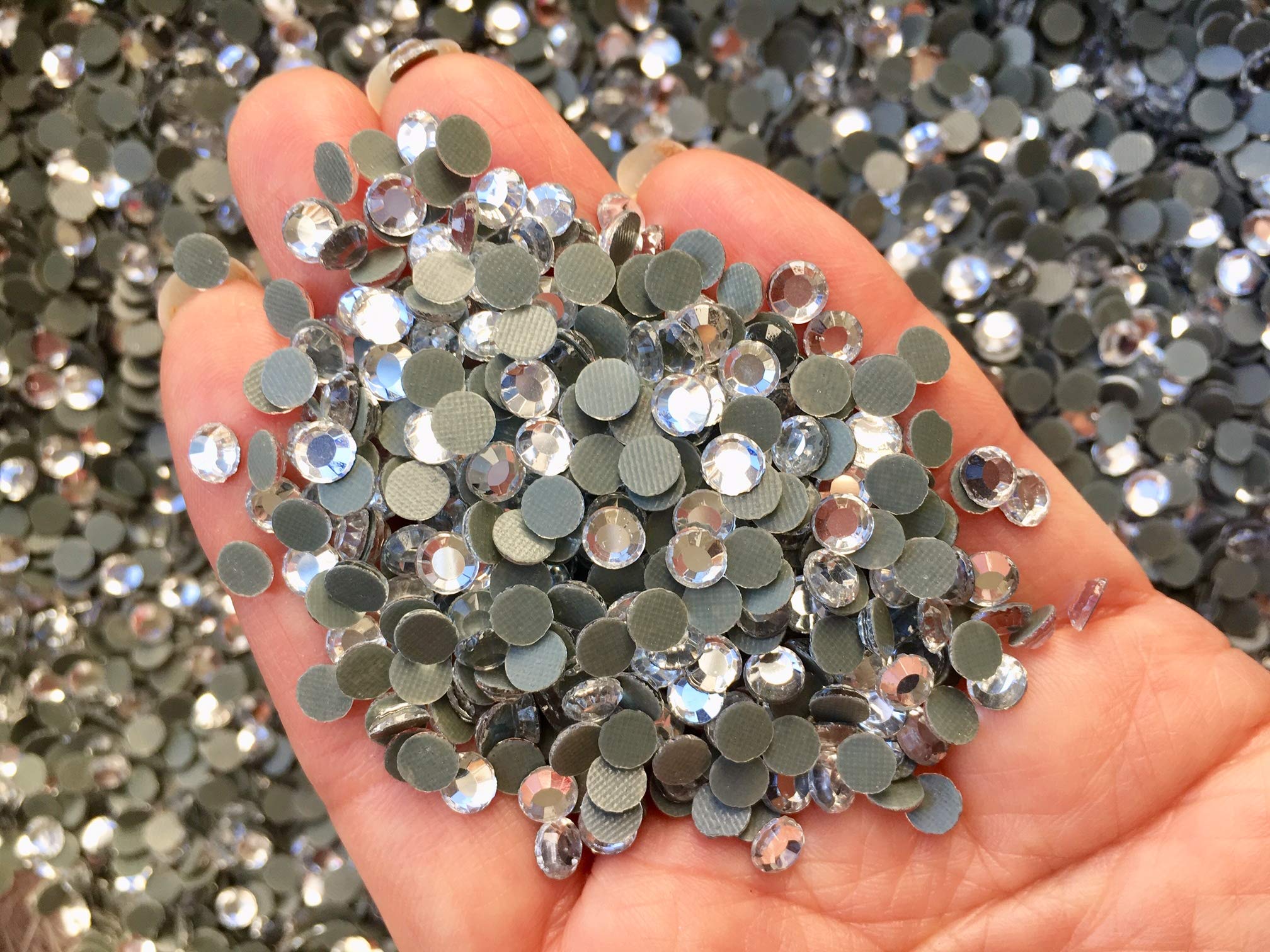 Rococo Designs 1440pcs SS20 Hotfix Rhinestones 5mm Flatback Iron On Clear Stones for Crafts Clothes Fabric Bag Pillow Shoes 20SS