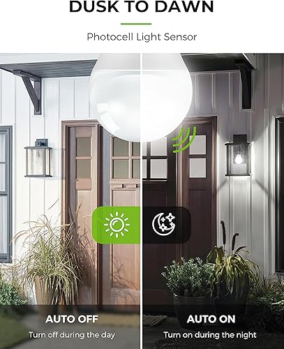 Miniatura 3 de LOHAS - Bombillas con sensor de anochecer a amanecer para exteriores, paquete de 4 A19 de 12 W (equivalente a 100 vatios), iluminación LED brillante