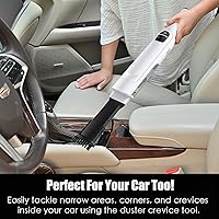 Vista 6 de Handheld Vacuum Cordless, Lightweight 1.4lb with Powerful Suction, Charging Dock, Single Touch Empty and Detachable Dust Cup (Creamy White)