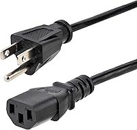 Vista 10 de StarTech.com PXT1011 cable de alimentación estándar para computadora, NEMA5-15P a C13, 1 pie Estándar Negro