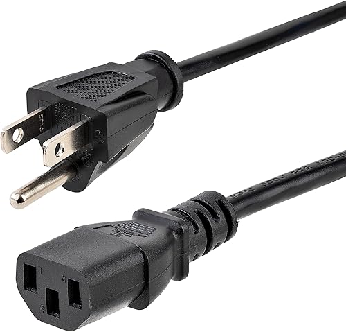 Miniatura 7 de StarTechcom PXT1011 cable de alimentación estándar para computadora NEMA5-15P a C13 1 pie Estándar Negro