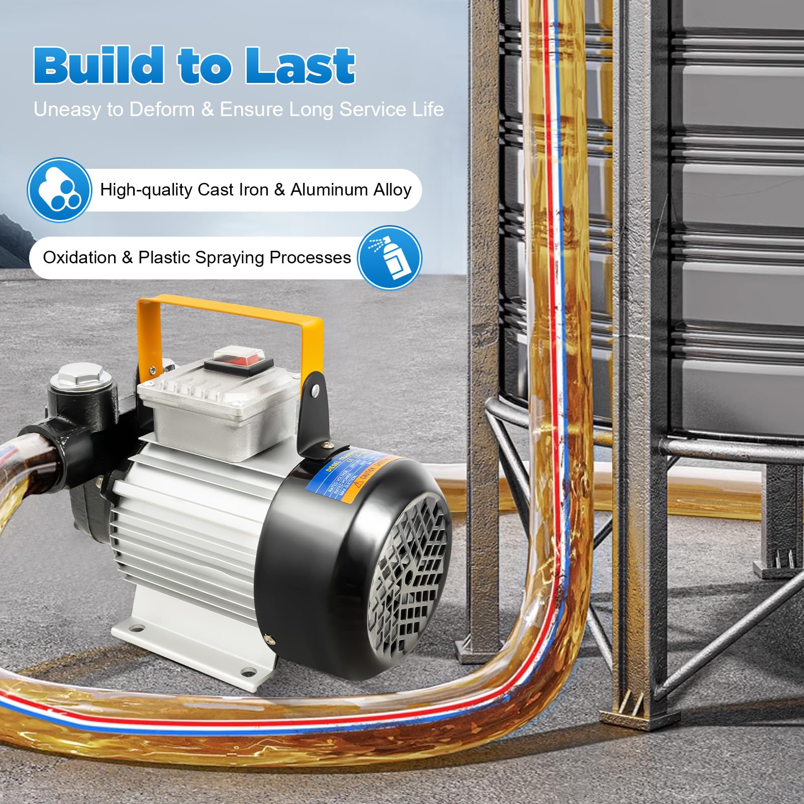 Pompa di carburante elettrica autoadescante diesel 550 W 220 V estrazione olio trasferimento carburante diesel