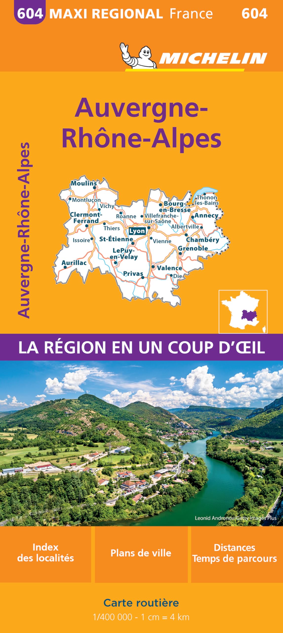 AUVERGNE-RHONE-ALPES, France - Michelin Maxi Regional Map 604: Map (France Maxi Regional)