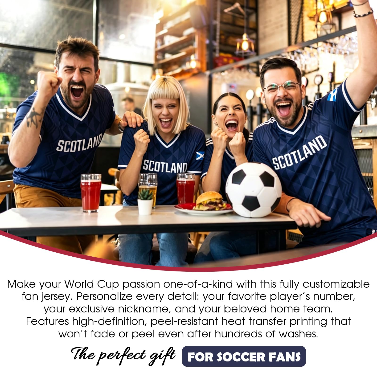 Generico Maglia Calcio Personalizzabile Mondiali 2026 con Nome e Numero, Divisa Allenamento Calcio Traspirante Unisex Adulto Bambino