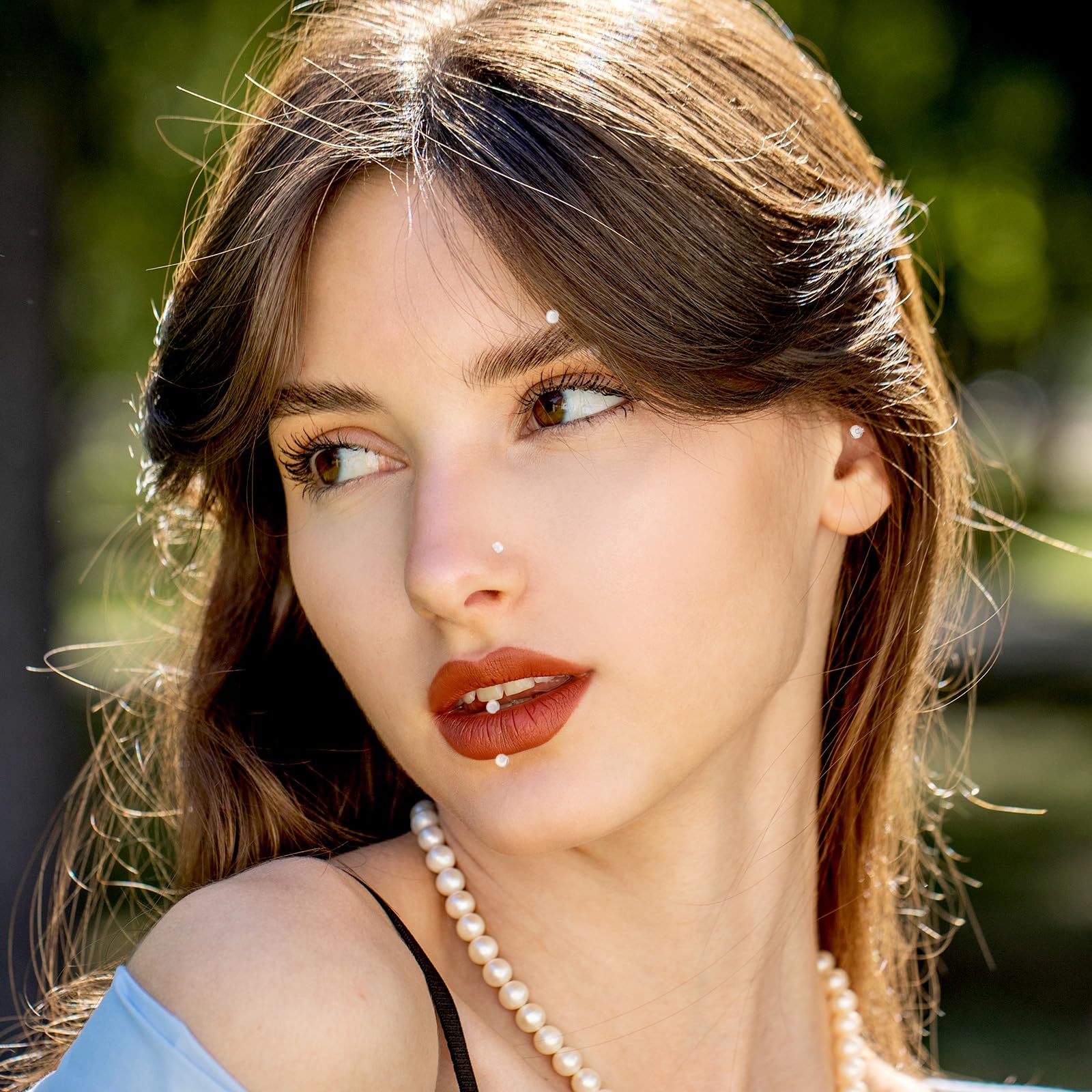 Yolev 60 sztuk Przezroczyste plastikowe kolczyki do piercingu, zatyczki, biżuteria, uchwyty do piercingu do piersi, języka, nosa, septum, brwi, pępka, chrząstki, tragus, kolczyki, przebijanie uszu
