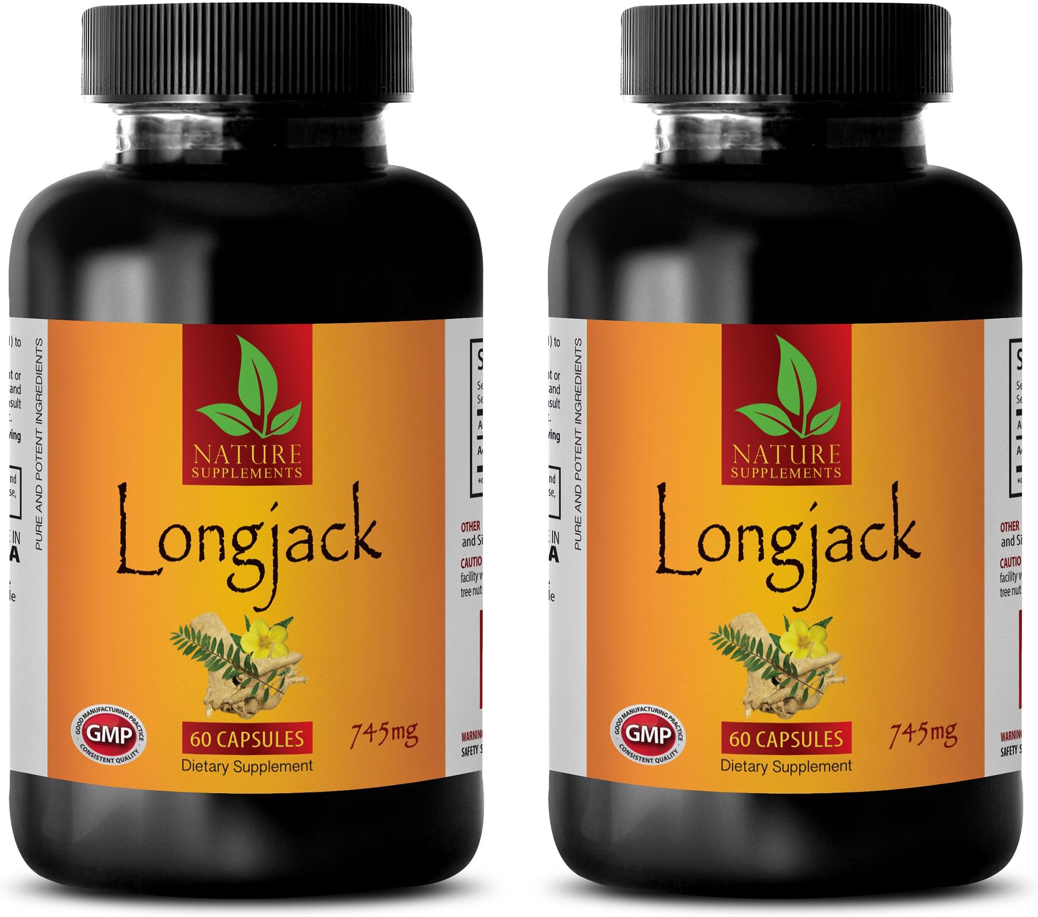 Increase Sexual Desire for Men - LONGJACK Powerful Formula - Tongkat ali - 2 Bottles 120 Capsules