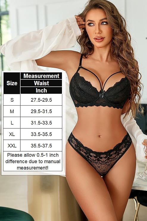 Avidlove Women Lace Panties Floral Lace Briefs Sexy Hollow Out Bow Underwear 1-4 Pack