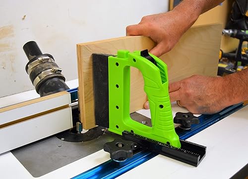 Miniatura 9 de BOW Products GuidePRO Bundle - Guía de sierra de cinta GP5 con extensor GP7 y herrajes de barra de anclaje, tabla de plumas vertical para sierra de