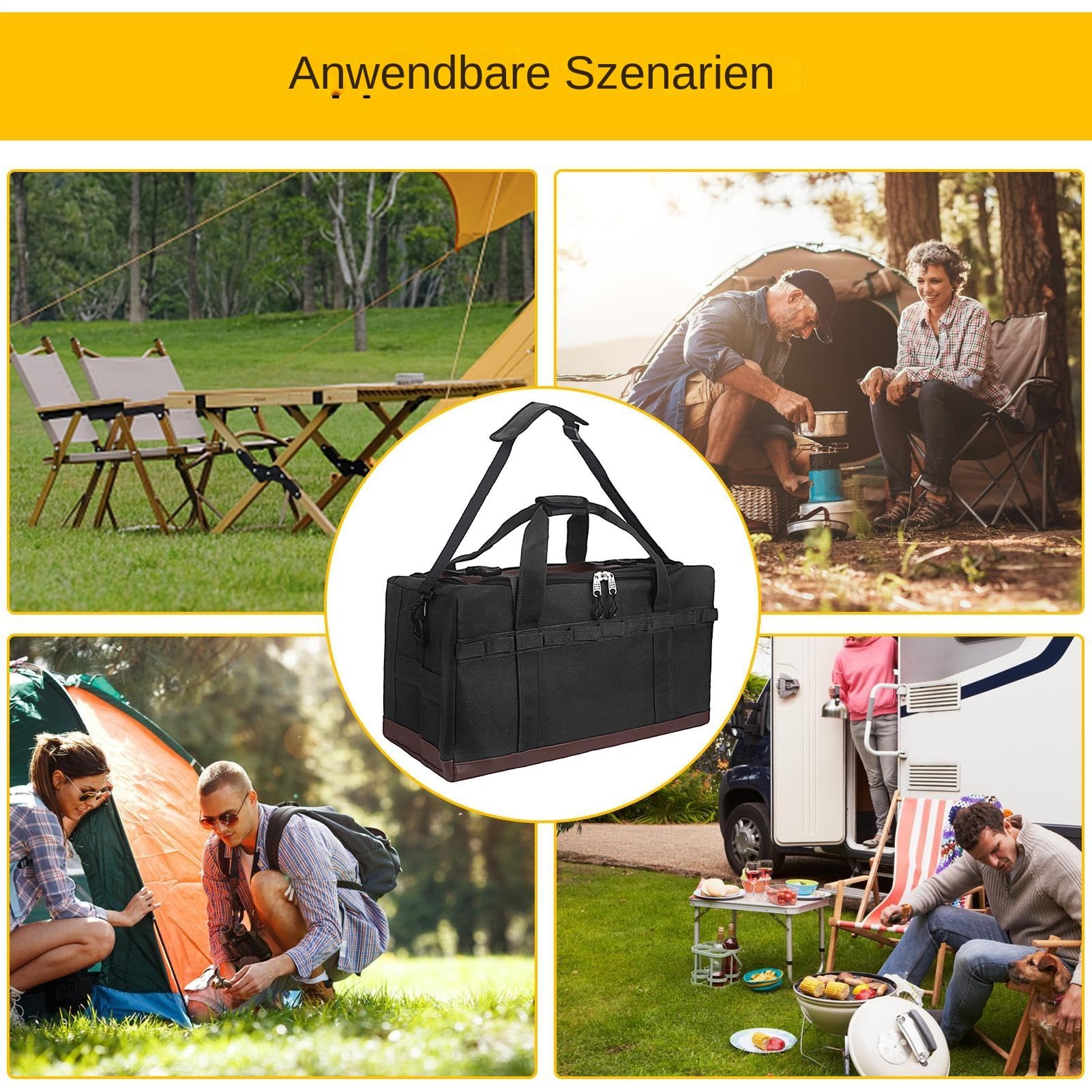 Generisch 75L Aufbewahrungstaschen, Outdoor-Camping-Organizer, Wasserdichtes, Für Küchenutensilien & Ausrüstung | Ideal Für Abenteuer, Fahrzeug-Camping & Geschenkideen, 75x40x40cm
