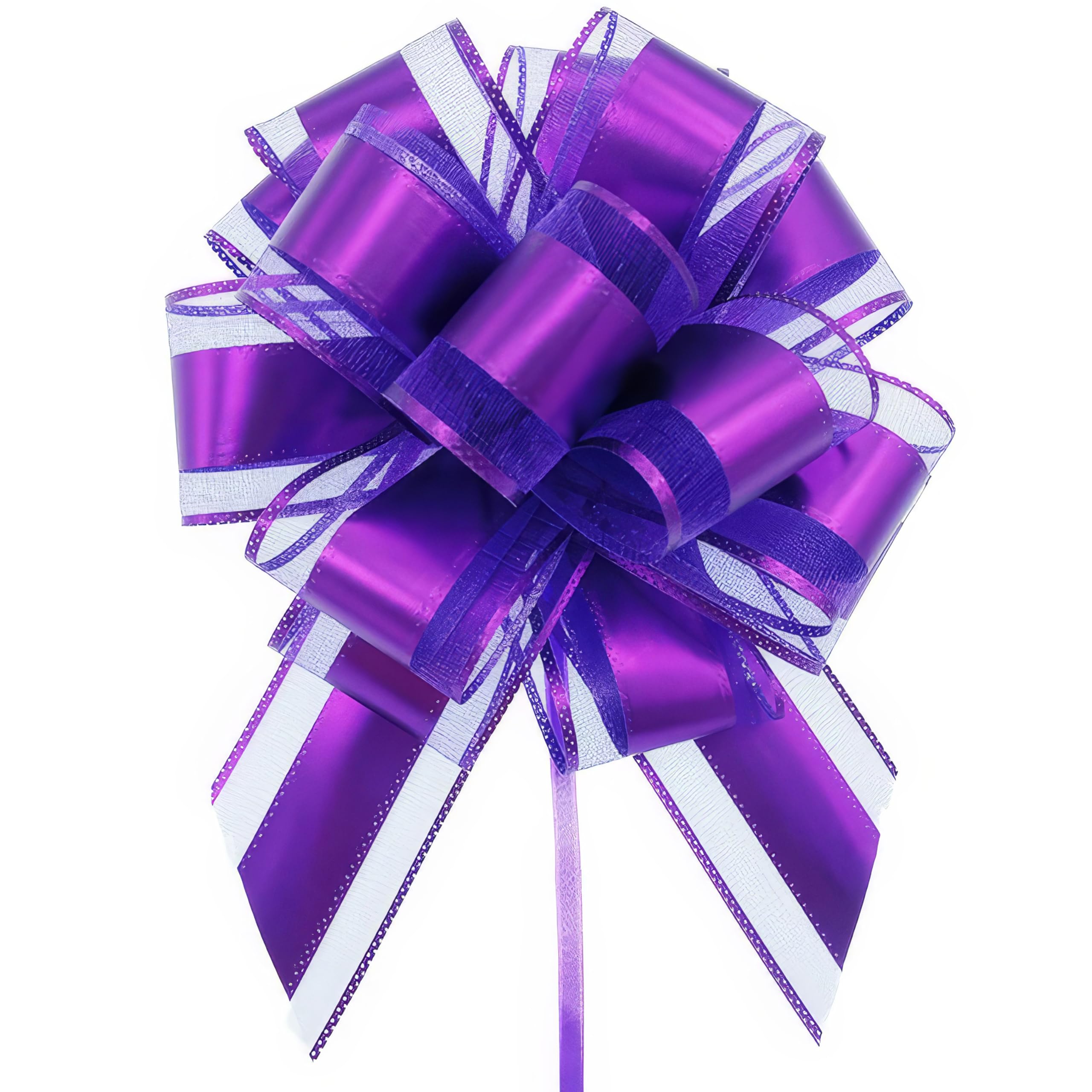 Lot De 6 Grands Nœuds Violets Pour Emballage Cadeau - Ruban De Curling Uxcell