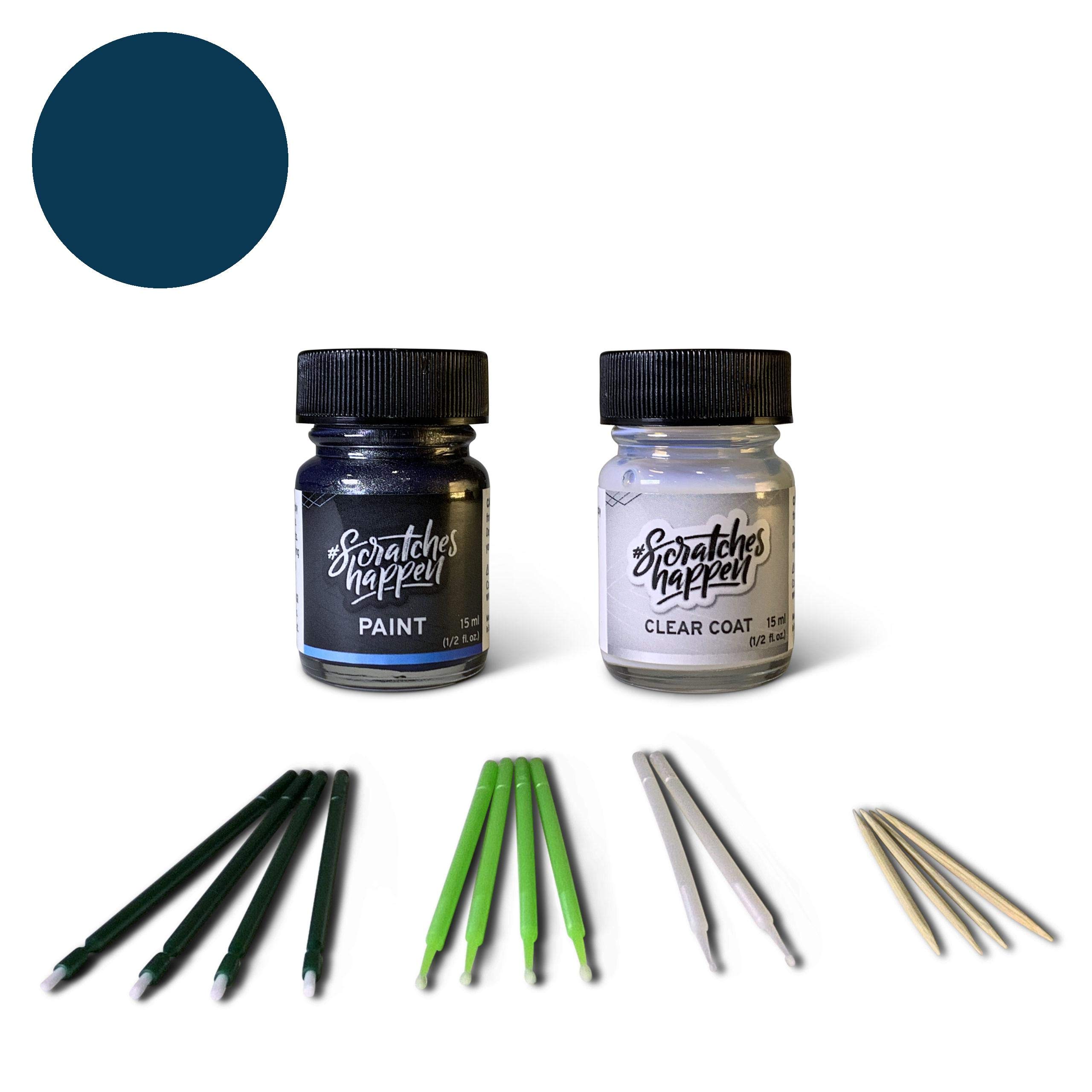 ScratchesHappen Exact-Match Touch Up Paint Kit - Patriot Blue Pearl (PPX/RPX) for Jeep - Essential (Paint + Clear Coat)