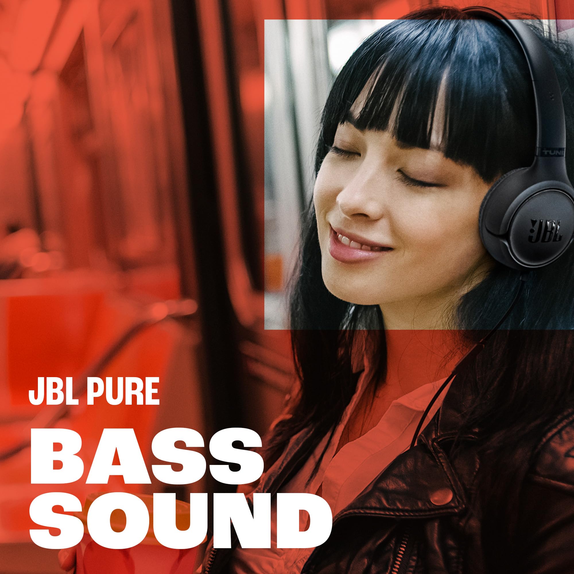 JBL Tune 530 Cuffie con Filo On Ear, Microfono, Suono JBL Pure Bass, Preimpostazioni EQ, Design Pieghevole e Cavo Anti-Groviglio, Nero