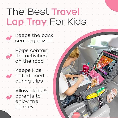 Miniatura 5 de BE Family Travel Kids - Bandeja de viaje para asiento de automóvil, accesorios de automóvil para niños, bandeja de aperitivos para asiento de