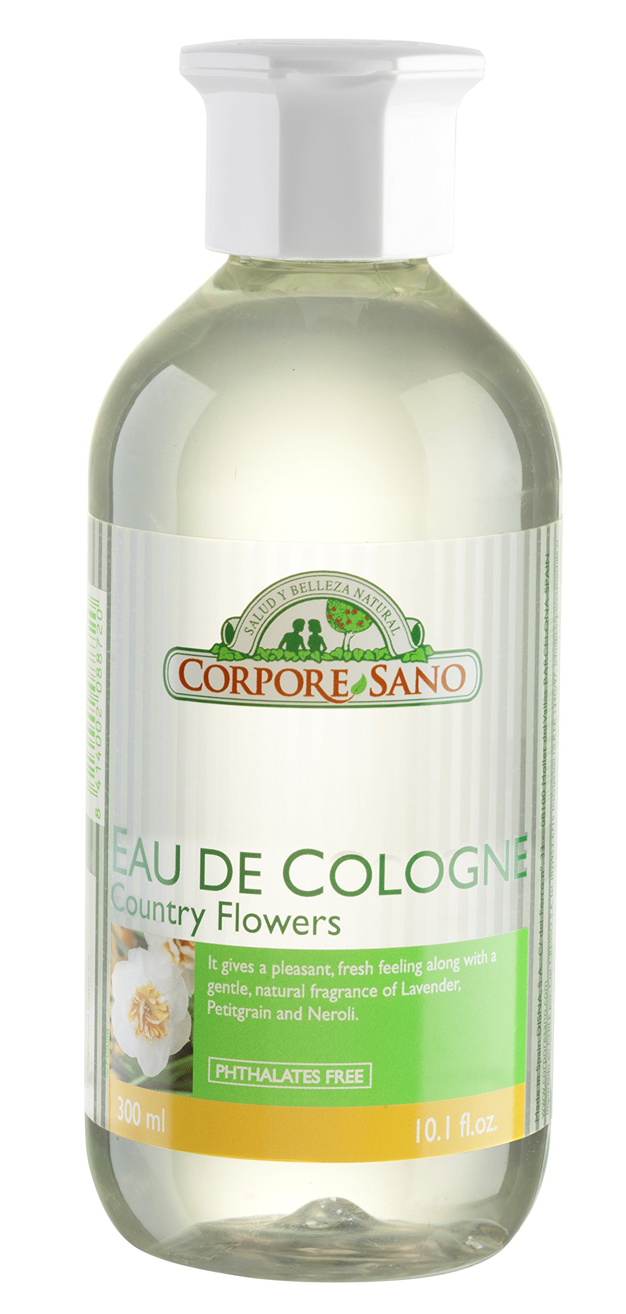 Eau de Cologne Country Flowers with essential oils-Lavender, Petitgrain & Neroli-Imported from Spain-300 ml/10.1 fl oz