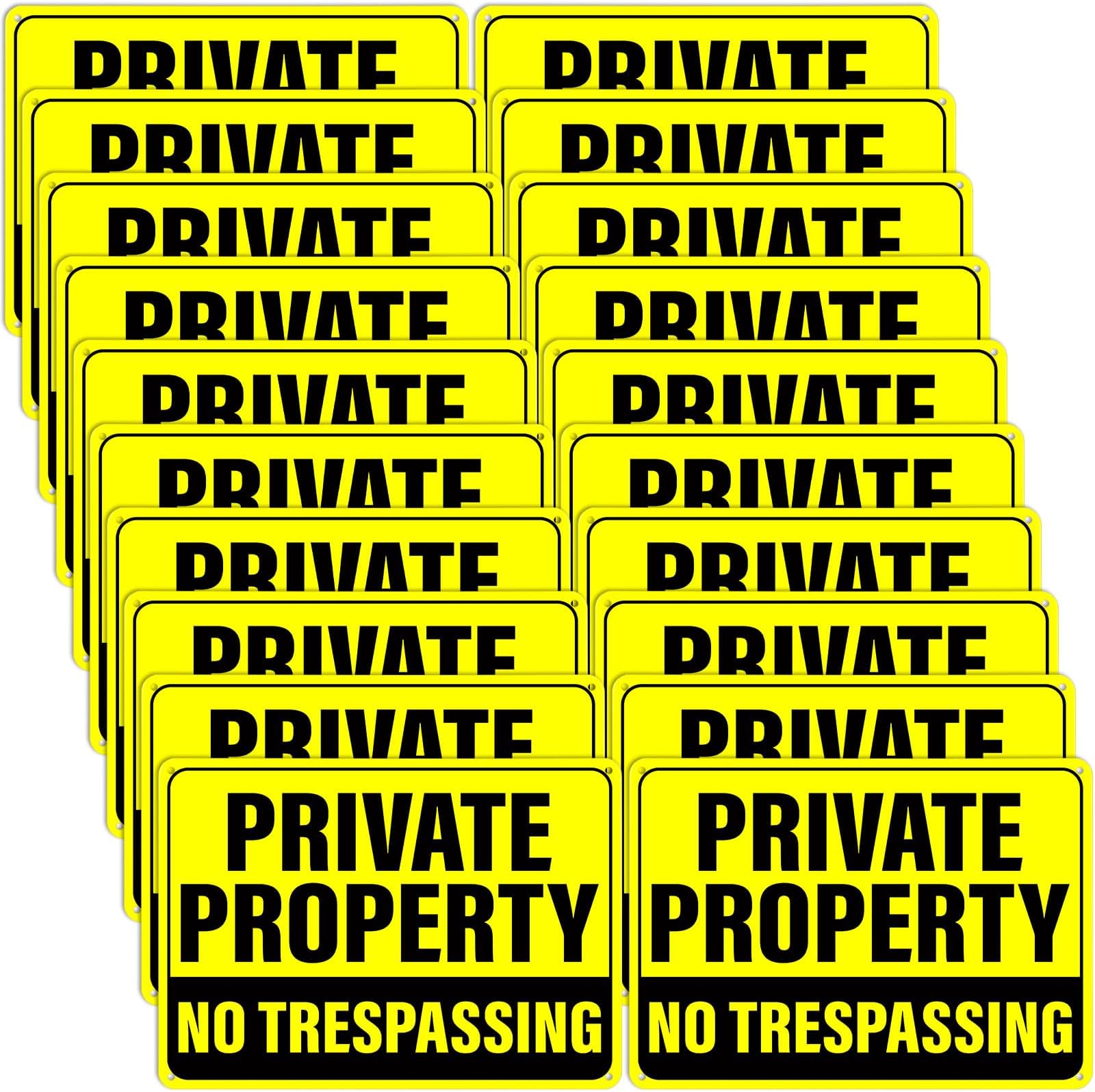 Aazon.co: 1 Pack Private Property No Trespassing Sign No Soliciting For House And Yard -12" X - View #12