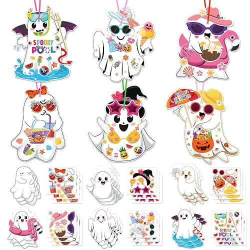 HOWAF 18 Sets Summer Halloween Ghost Craft Kits, Make Your